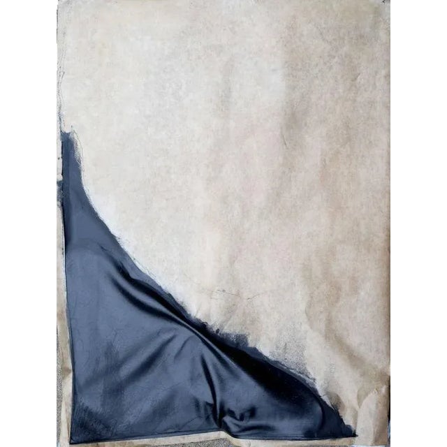 Important organic abstraction of polyvinyl acetate adhesive on vinyl by Takesada Matsutani (Japanese, b. 1937). Titled...