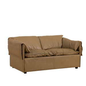 Vintage Two-Seater Lotus Sofa in Beige Buffalo Leather by N. Eilersen, 1970s