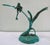 Jumping Frog on Reeds Cold-Cast Bronze Sculpture With Hand Applied Patina For Sale - Image 4 of 13