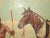 VTG American Indians W Horses Oil Painting Picture Signed W Horse Monogram Fabri For Sale - Image 13 of 15