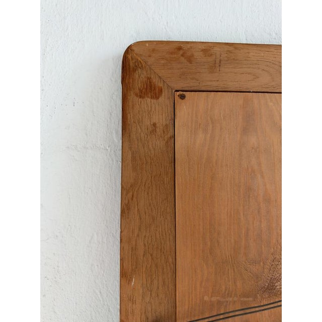 Vintage Oak and Crystal Glass Wall Mirror, Sweden, 1960s For Sale - Image 11 of 17