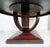 Burnt Umber Late 20th Century Art Deco Macassar Ebony Round Dining Center Table, Beautifully Veneered Wood For Sale - Image 8 of 9