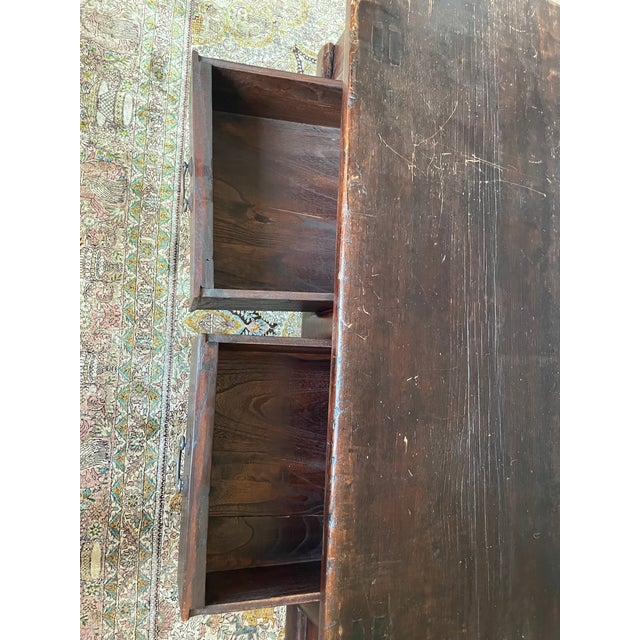 Coffee 1930s Vintage Japanese Low Table With Drawers Wabi Sabi For Sale - Image 8 of 12