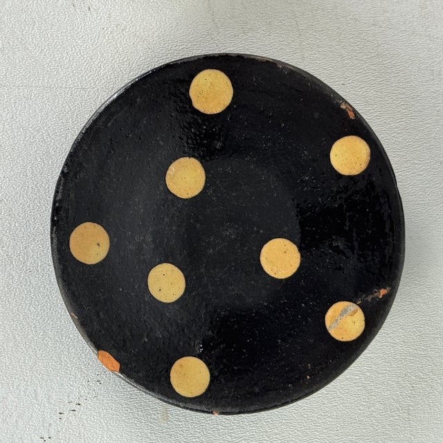 Ceramic 19th Century French Polkadot Demitasse Cups & Saucers Set of 3 - 6 pcs For Sale - Image 7 of 10
