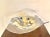 Modern Clear Glass Centerpiece Bowl With Yellow and Blue Design For Sale In San Diego - Image 6 of 6