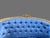 1950s French Louis XVI Blue Damask Gold Beech Settee For Sale - Image 4 of 12
