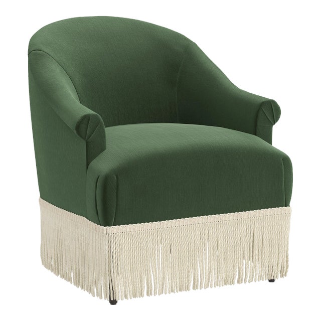 Fringe Chair in Titan Emerald For Sale