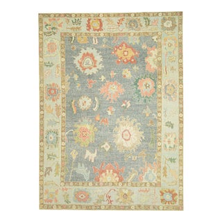 Turkish Oushak Rug 9'3" x 12'6" For Sale