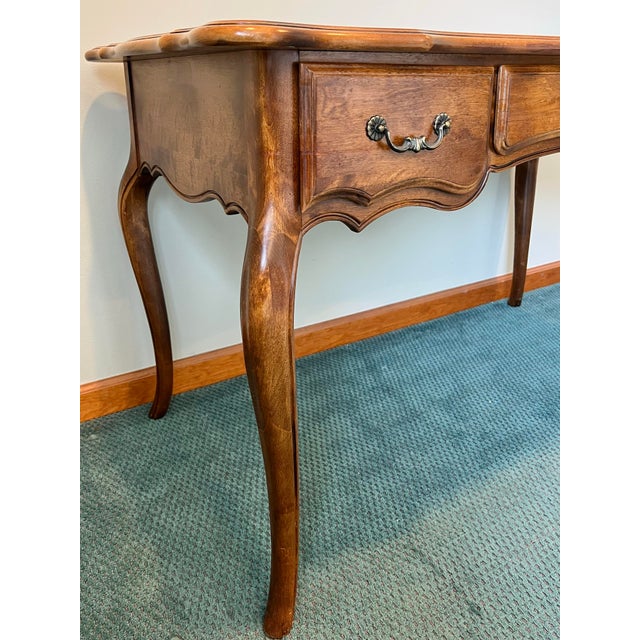 Wood Ethan Allen Country French Writing Desk For Sale - Image 7 of 11