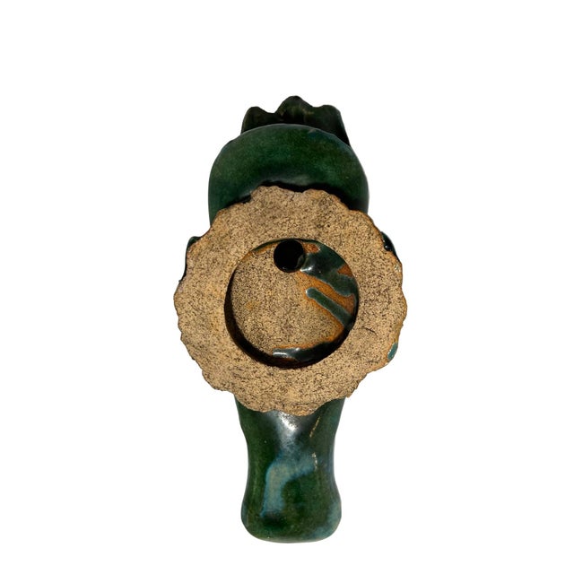 Vintage Shiwan Blue and Green Crayfish Wall Pocket For Sale - Image 10 of 12