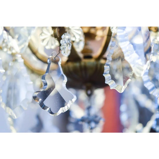 French Pampilles Chandelier in Glass For Sale - Image 3 of 11