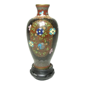 Chinese Cloisonné Vase on Stand