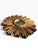Mid 20th Century Vintage Gold Sunburst Mirror | Molded Resin Starburst Wall Mirror For Sale - Image 5 of 6