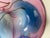 1980"s Vintage Italian Murano Pink & Blue Swirl Art Glass Centerpiece Bowl For Sale In Miami - Image 6 of 12
