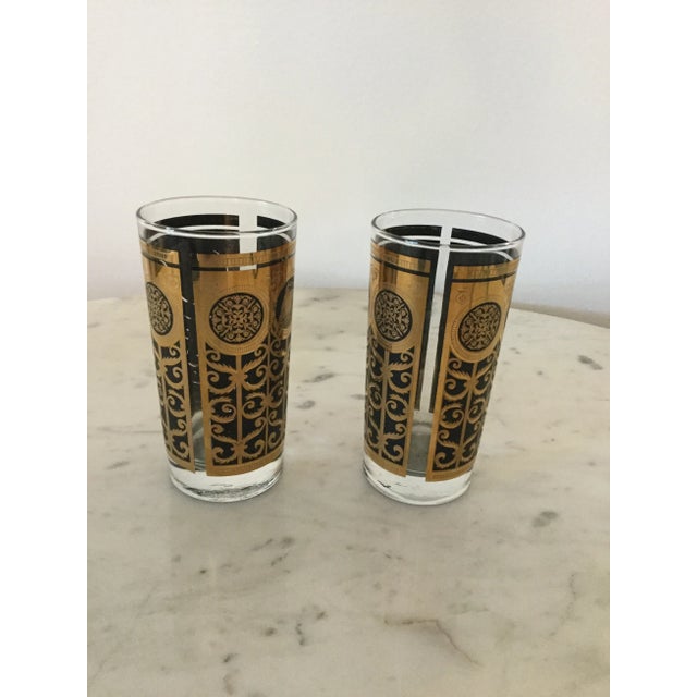 Vintage Libbey Highball Glasses Set of 2 , Mid Century Collection, 22 Karat Gold, Bar Ware Barware , nice to replace your...