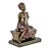Art Nouveau Metal Sculpture of Seated Girl by Emmanuel Villanis, 1900 For Sale - Image 4 of 11