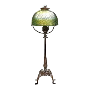 1910s Tiffany Studios Bronze and Favrile Table Lamp