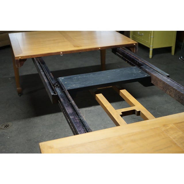 1950s Michael Taylor for Baker Walnut Extension Dining Table Far East Collection For Sale - Image 11 of 18