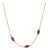 Marquise Amethyst Gold Station Necklace | Dainty Purple Gemstone Bezel Chain | February Birthstone Minimalist Jewelry | Delicate Gift for Women For Sale