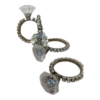 Vintage Glitiziness Large Napkin Rings, Set of 4 For Sale