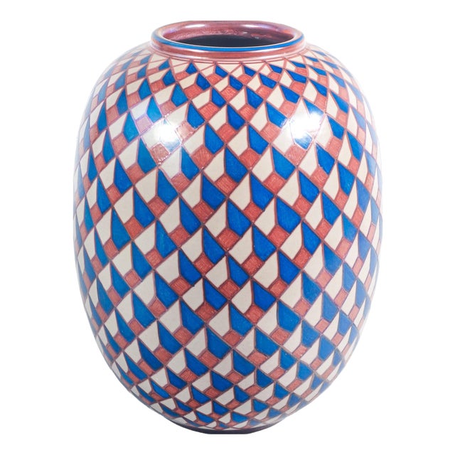 Majolica Vase by Bottega Vignoli, 1970s For Sale