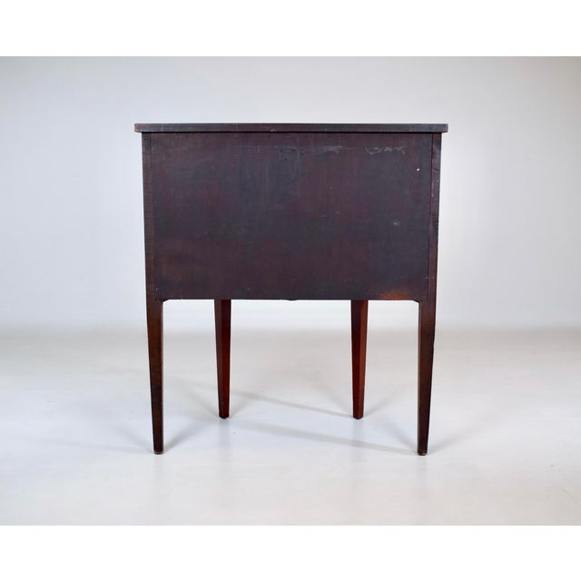 Georgian Chinoiserie Red Lacquered Demi-Lune Cabinet For Sale - Image 14 of 16