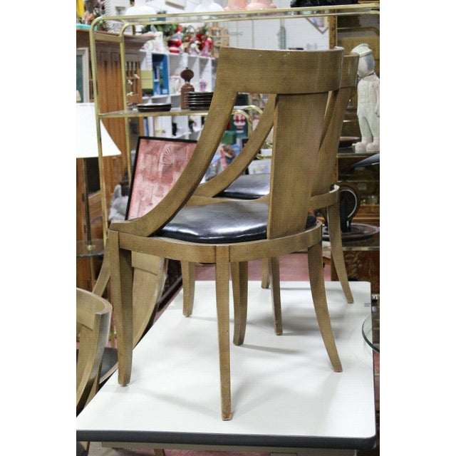 Mid-Century Modern Wormley Dunbar Style Spoon Back Dining Chairs - Set of 4 For Sale In Detroit - Image 6 of 13