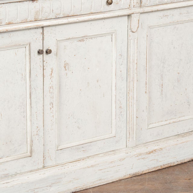 19th Century Large White Danish Bookcase Display Cabinet For Sale - Image 15 of 18
