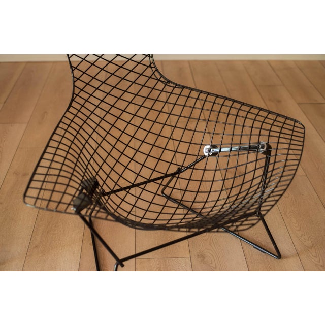 Metal Vintage Pair of Black Bird Lounge Chairs by Harry Bertoia for Knoll Associates For Sale - Image 7 of 13