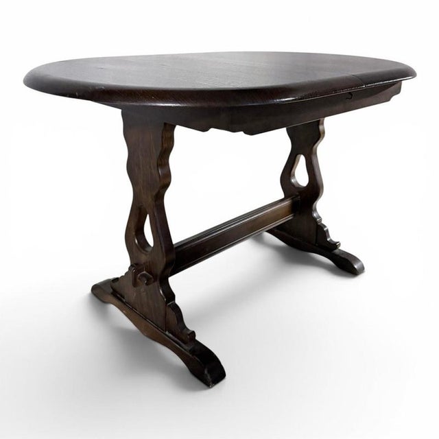 Wood Vintage Oak Extending Dining Table For Sale - Image 7 of 10