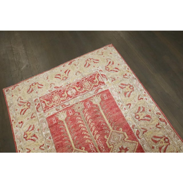 Pink Antique Turkish Mudjur rug no. j4952 For Sale - Image 8 of 9