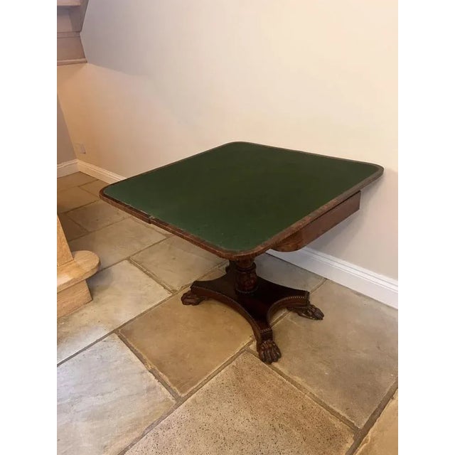Antique Regency Rosewood Card Table, 1830 For Sale - Image 4 of 9