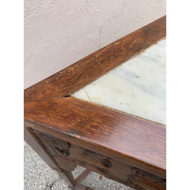 Brown 19th Century Mint Style Hard Wood Chinese Console Table For Sale - Image 8 of 13