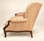 Louis XV Style Velvet Bergère Fireside Chair with Brass Nails, 1890s For Sale - Image 3 of 5