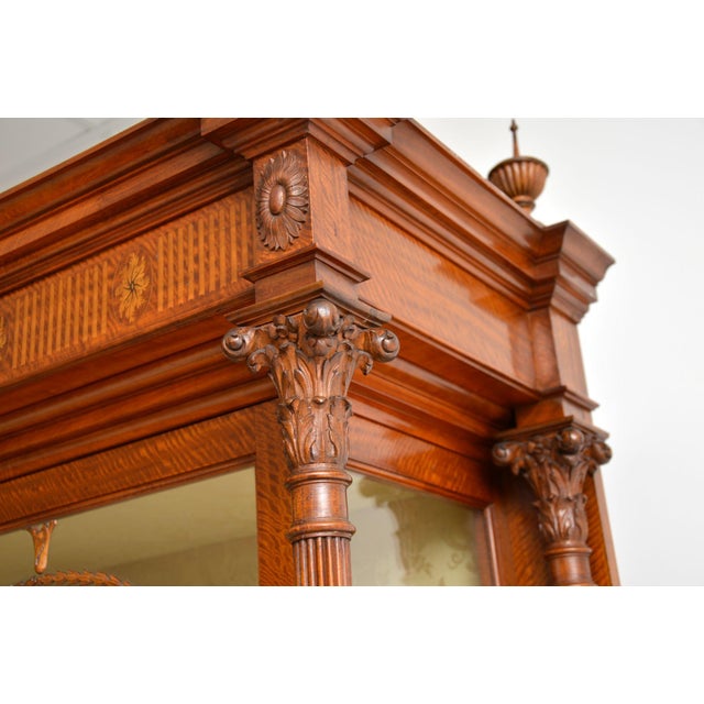 Victorian Satinwood Display Cabinet, 1880s For Sale - Image 10 of 15