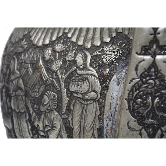 Large Copper Tea Pot with Engraving, 1940s For Sale - Image 10 of 17