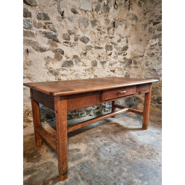 French Walnut Dining Table with Drawer, Late 19th Century For Sale - Image 15 of 18