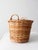 Wood Vintage Handwoven Wicker Basket For Sale - Image 7 of 10