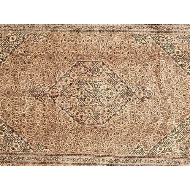 Wool pile genuine hand made vintage Persian Tabriz -