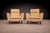 Mid-Century Modern Armchairs in Hardwood & Suede, Giuseppe Scapinelli, 1950s - Lot 544A For Sale - Image 3 of 11