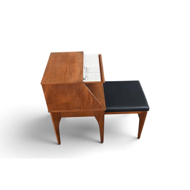 Mid 20th Century Small Chippy Telephone Bench With Pullout Seat For Sale - Image 10 of 13