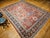 Red Antique Mahal Sultanabad Rug, Hand-Knotted Wool, Geometric Pattern, 9x12, Red & Navy For Sale - Image 8 of 18