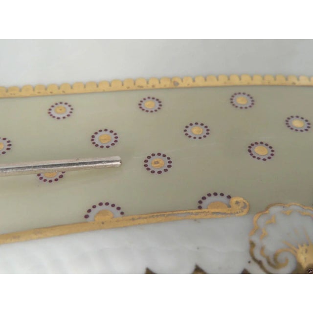 19th Century English Porcelain Yellow Ground Compote For Sale - Image 10 of 11