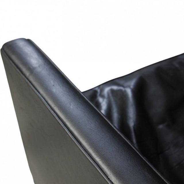 2431 Lounge Chair in Black Leather by Børge Mogensen, 1980s For Sale - Image 13 of 18