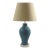 Tall Chinese Teal Glazed Ceramic Lamp For Sale