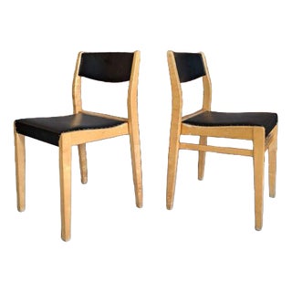 Mid-Century Leatherette Chairs, Set of 2 For Sale