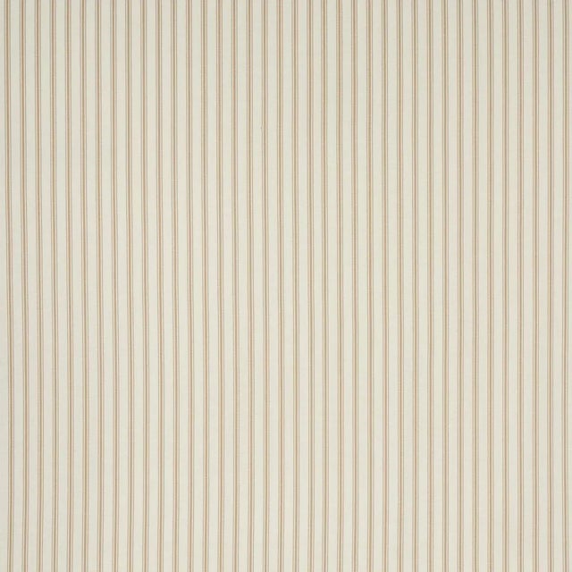 Schumacher Sample - Schumacher Marquet Ticking Stripe Fabric in Sand For Sale - Image 4 of 4