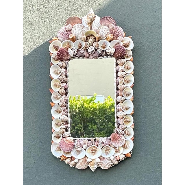 Vintage Shell Encrusted Mirror For Sale - Image 12 of 12