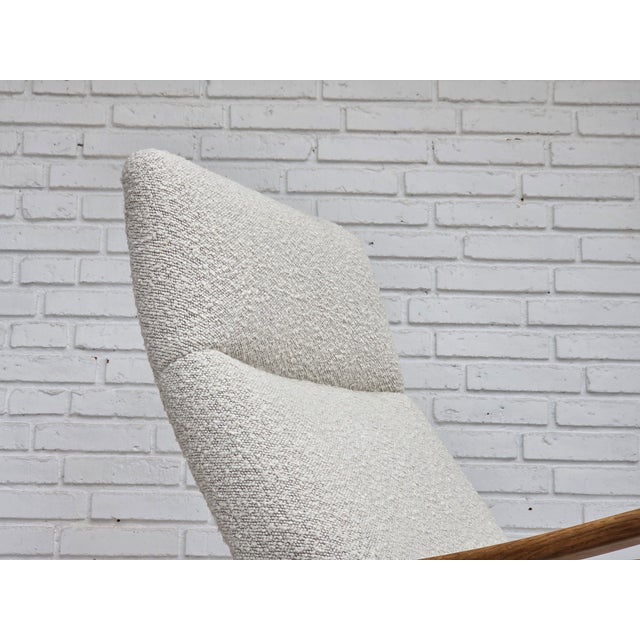 Wood Vintage Scandinavian High-Backed Rocking Chair, 1970s For Sale - Image 7 of 18