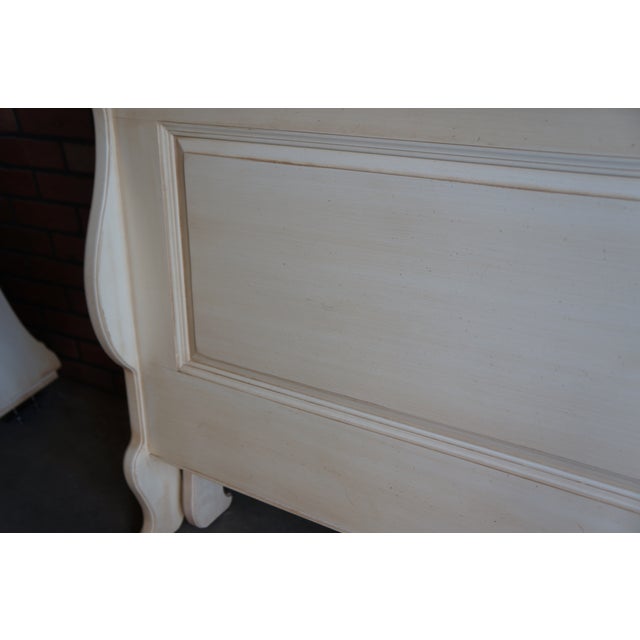 Wood Ethan Allen Country French King Sleigh Bed For Sale - Image 7 of 7
